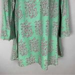 Khaadi Pakistan Tunic Top Embellished Neckline Long Sleeves Women 8 Green Floral Photo 6