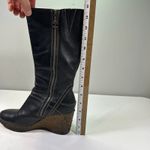 Timberland Leather Calf High Wedge Boots Women's 6.5 black Photo 9