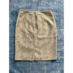 Banana Republic Taupe Cream Zebra Jacquard Pencil Skirt Size 0 Photo 1