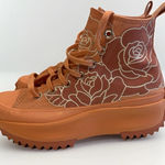 Converse  Run Star Hike High Top Pink Quartz White Floral 571877C Women Size 7.0 Photo 0