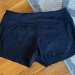 Athleta Black Laser Cut Running Shorts Photo 2