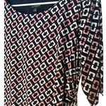 Connected Apparel  Women Multicolor Geometric Short Sleeves Boat Neck‎ Dress 12 Photo 4