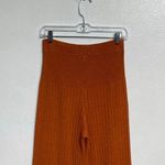 Free People Orange Keep It Real Ribbed Flare Pant Sz M Photo 8