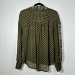 Free People Women’s Easy Rider Printed Button Down Sheer Blouse Size M Photo 2