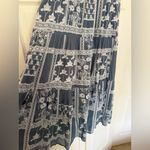 Anthropologie  Maeve Ariadne Embroidered Maxi Skirt Chambray Denim Skirt Small Photo 4