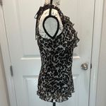 BCX  Leopard Print Ruffle Halter Top Photo 3