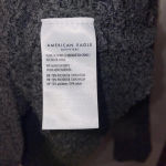 American Eagle blueish/ grey chenille oversized cropped sweater Photo 3