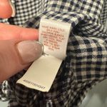 LC Lauren Conrad  Plus Blouse Gingham Plaid Knot-Hem Button-Up XXL black/white Photo 7