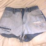 PacSun High Rise Two Tone Denim Shorts Photo 0