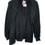 Forgotten Grace Forgotten‎ Grace Plush Cardigan Black Size Medium NWT Photo 0