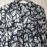 Stillwater Button Down Shirt Abstract Butterfly Print Blue Size M Photo 2