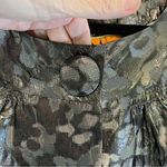 Tory Burch Jacket Blazer Black Crop Bolero Lined Big Button Animal Print Size 6 Photo 0