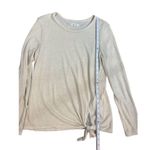 Madewell  Soundcheck Side-Tie Tee in Natural (oatmeal shade) in size L Linen blen Photo 5