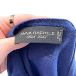 Anna Rachele Black Label Cardigan Sweater Lace Sleeve‎ Knit Blue Size Large Photo 5