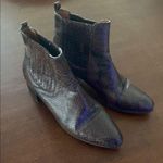 Jonak Paris Snakeskin Ankle Boots Black Size 7 Photo 0