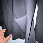 Eileen Fisher Button Front Shirt Tunic Wool Blend Smock Tunic Black Small Photo 3