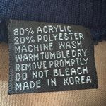 Vintage Sears Sportswear Velour Crewneck Sweatshirt Tan Navy Burgundy Stripes XL Photo 3