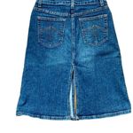 Arden B Y2K  Split Denim Skirt Juniors size 1 Blue Front Back Slit Photo 1