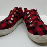 None Buffalo Plaid Sneakers Slip On Style size 7 Photo 1