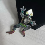 Vintage Liztech Artisan Jewelry 1997 Lizard Brooch Pin Unique Piece Silver Photo 1