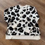 Mud Pie  Black and Cream Animal Print Sweater Photo 0