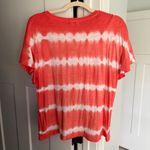 Anthropologie T.la  orange white tie dye oversized short sleeve t-shirt Photo 3