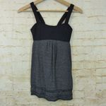 Lululemon Run Back on Track Tank Womens 4 Black Gray Missing Pads Yoga Run Sport Photo 2