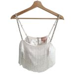 Show Me Your Mumu Swift Fringe Top in White Beaded Fringe S Photo 2