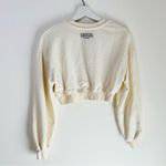 Pull & Bear  Peanuts Records Collab Cropped Crew Neck Sweater Cream Rare Size XS Photo 4