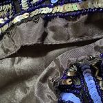 Vintage Papell Heavily Beaded Blue Jacket Geometric Sequin Formal Jacket Size 8 Photo 12