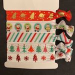 Christmas Hair Tie Set #298 Green Photo 1