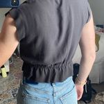 Grade & Gather Boutique Grey Crop Top Photo 1
