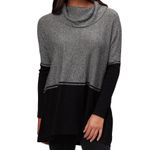 Smartwool Black Gray Edgewood Poncho Oversized Sweater Size Small Photo 1