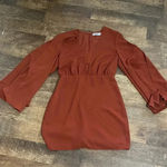 Ali & Jay  Dress bat sleeves burnt orange color vneck Photo 0