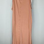 New Directions Women's Shark Bite Hem Shirt Dress Orange Large NWT Coastal Beach Photo 3