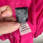 Torrid  Womens Chiffon‎ Clip Dot Ruffle Neck Tie Front Top Sz 2X Pink Crochet Photo 10