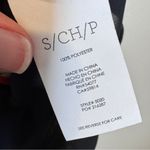 CAbi  Black Floral Short Sleeve Blouse Womens S Boho Flowy Sheer Classic Photo 5