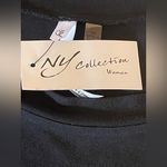 Ny Collection  Womens Black Lace Sleeve Long Sleeve Blouse Stretch Top 3X Photo 4