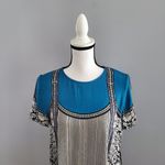 EXPRESS Graphic Short Sleeve Shift Dress Size S Petite Photo 2