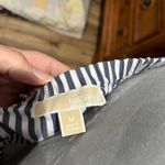 Michael Kors Michael  Button Front Off The Shoulder Striped Shirt, Sz M Photo 2