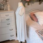 Striped Knit Swing Dress Gray Size M Photo 3