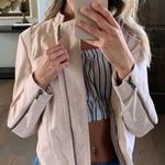 Free People Pink Faux Leather Jacket  Photo 0