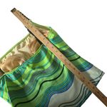 Gottex ‎ Tankini Top Womens 10 Green Abstract Print Swimwear Retro Chain Straps Photo 11