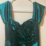 SheIn Womens Green Satin Corset Dress Photo 1