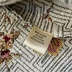 Blanket jacket with sequin appliqués by Signal [H3R] Size 1X Photo 9