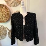Vintage Ursula of Switzerland Black Sequin Cropped Jacket Made in USA Sz 10P Photo 7