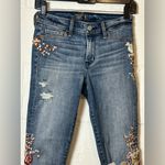 Abercrombie & Fitch Harper Low Rise Ankle Embroidered Denim Y2K Jeans 24 | 00R Photo 1