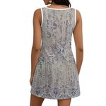 NWT ~ Short Boho Distressed Look Casual Mini Lounge Dress ~ Women's Plus Size 2X Gray Photo 1