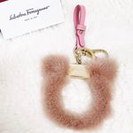 Salvatore Ferragamo Authentic  RARE / HTF Antique Rose & Pink Fur Logo Bag Charm Photo 5