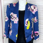 J.‎ Crew Tropical Floral Sateen Crop Blazer Jacket Blue Pink 12 Photo 0
